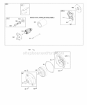 Electric Starter Gear Reduction Diagram and Parts List for  Briggs and Stratton